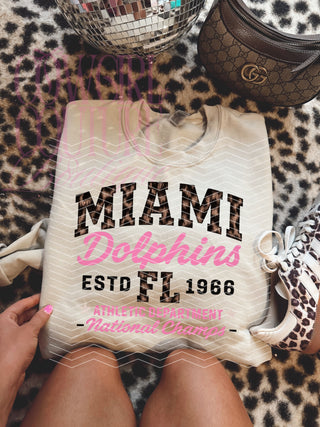 Custom leopard dolphins athletic department