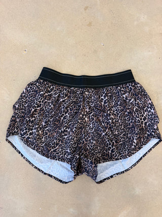 Leopard athletic shorts size 8 large