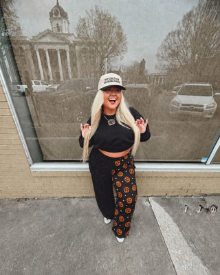 CCB® Split Pants — Black Zebra + Black Pumpkins [PREORDER]