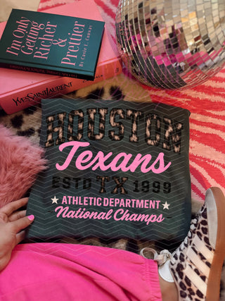 Custom leopard Houston athletic department