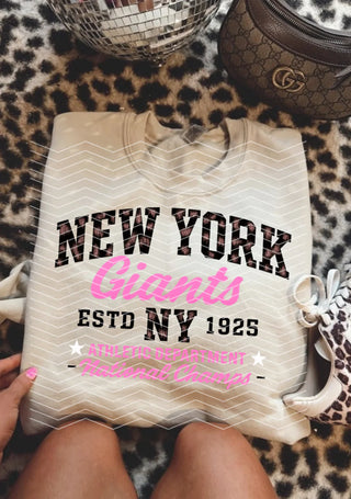 Custom leopard ny giant athletic department