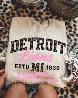Custom leopard Detroit athletic department