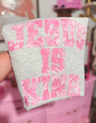 Pink camo Jesus is king