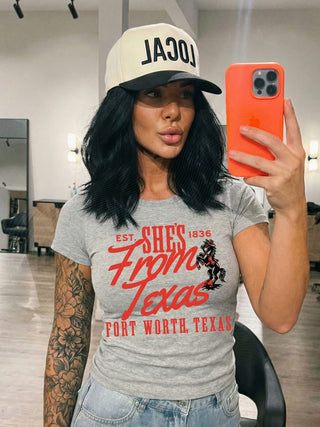 She’s from Texas | Fort Worth  baby tees + tanks
