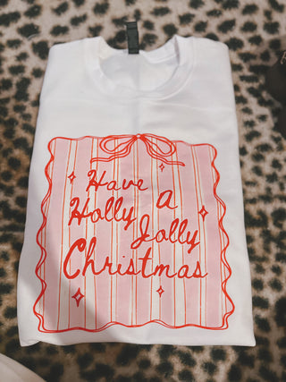 Have a Holly jolly Christmas - crewneck size large ready to ship