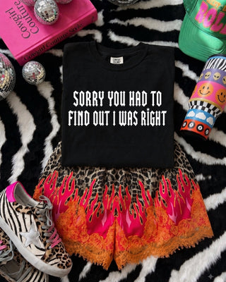 TEE TUESDAY | sorry you had to find out I was right