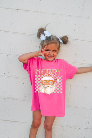 Boujee checkered merry | Kids graphic