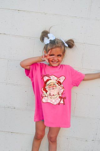 Retro pink checkered hohoho | Kids graphic