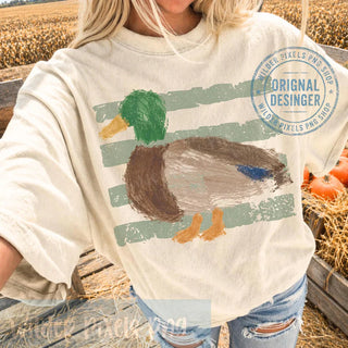 TEE TUESDAY |  vintage retro painted mallard