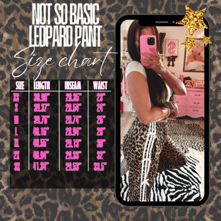 Never basic Leopard Track Pant with side bow detail preorder