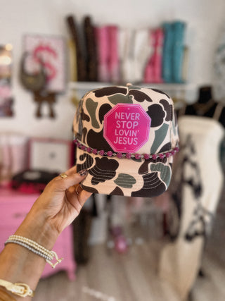 Never stop loving Jesus Trucker hat | PREORDER