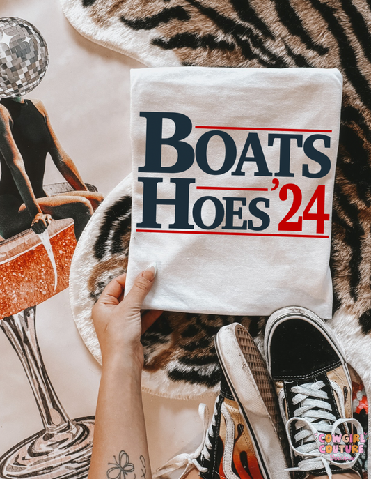 Boats & hoes comfort colors tee