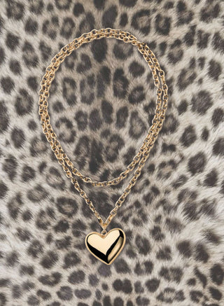 The Double Trouble Chunky Heart Layering Necklace