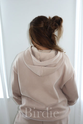 Birdie light tan matching hoodie