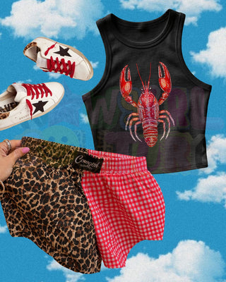 Faux rhinestone Crawfish  tanks + baby tees