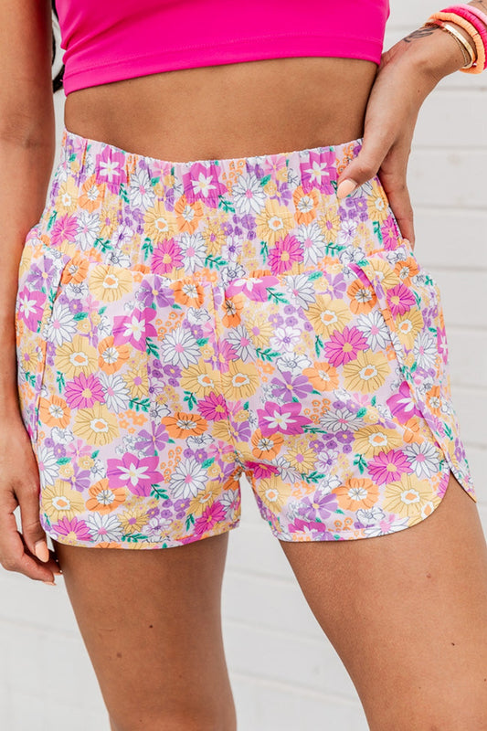 Floral printed High Waisted Shorts